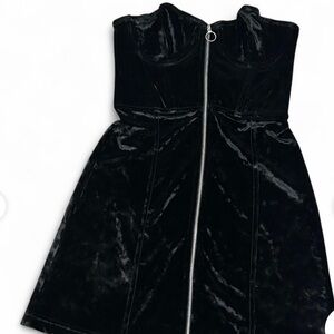 Urban Outfitters Black Velvet Mini Dress
